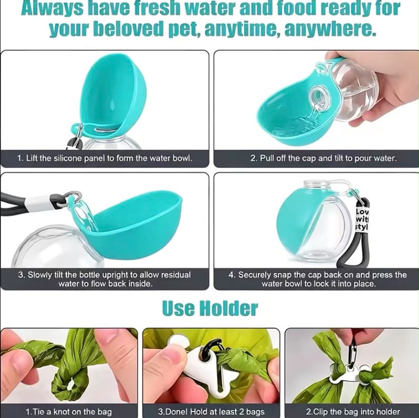 PawNest™ 3-in-1 Dog Water Bottle
