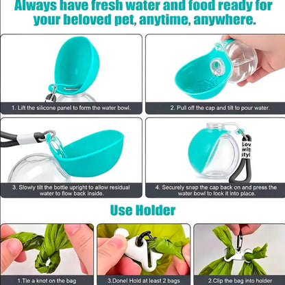 PawNest™ 3-in-1 Dog Water Bottle